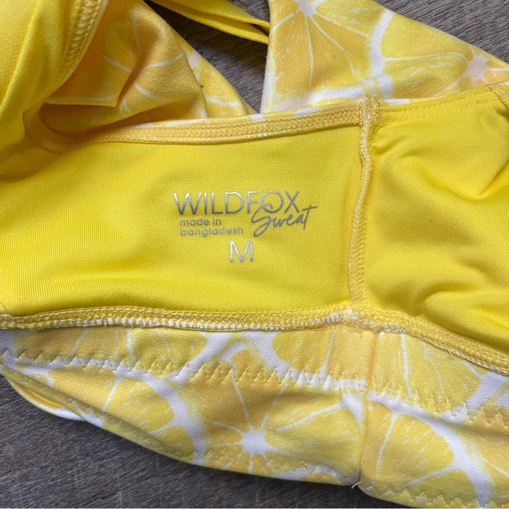 Wildfox Yellow Lemon Print Sports Bra - Picture 4 of 4
